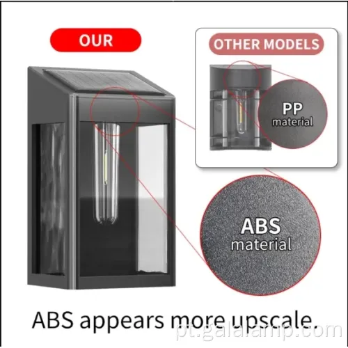 Instalação fácil luminária de parede externa sensível à luz